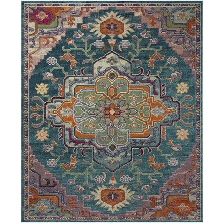Safavieh Crystal Power Loomed Runner Area Rug Teal & Rose - 2 ft.-2 in. x 7 ft. CRS501T-27